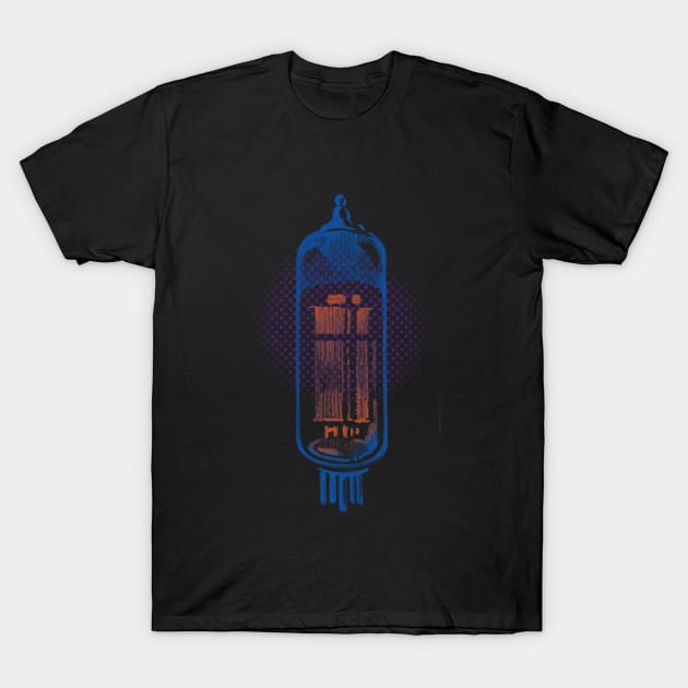 Glowing vacuum tube black light style T-Shirt by SerifsWhiskey